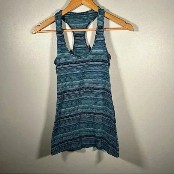Lululemon Cool Racerback Naval Blue Sapphire Twist 4 - Picture 4 of 6